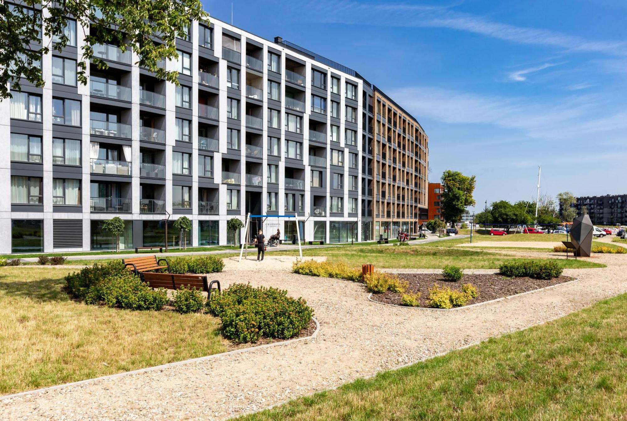 Chlebova - Riverside View Terrace, Free Parking, Gym & Kidsplay By Downtown Apartments 그단스크 외부 사진