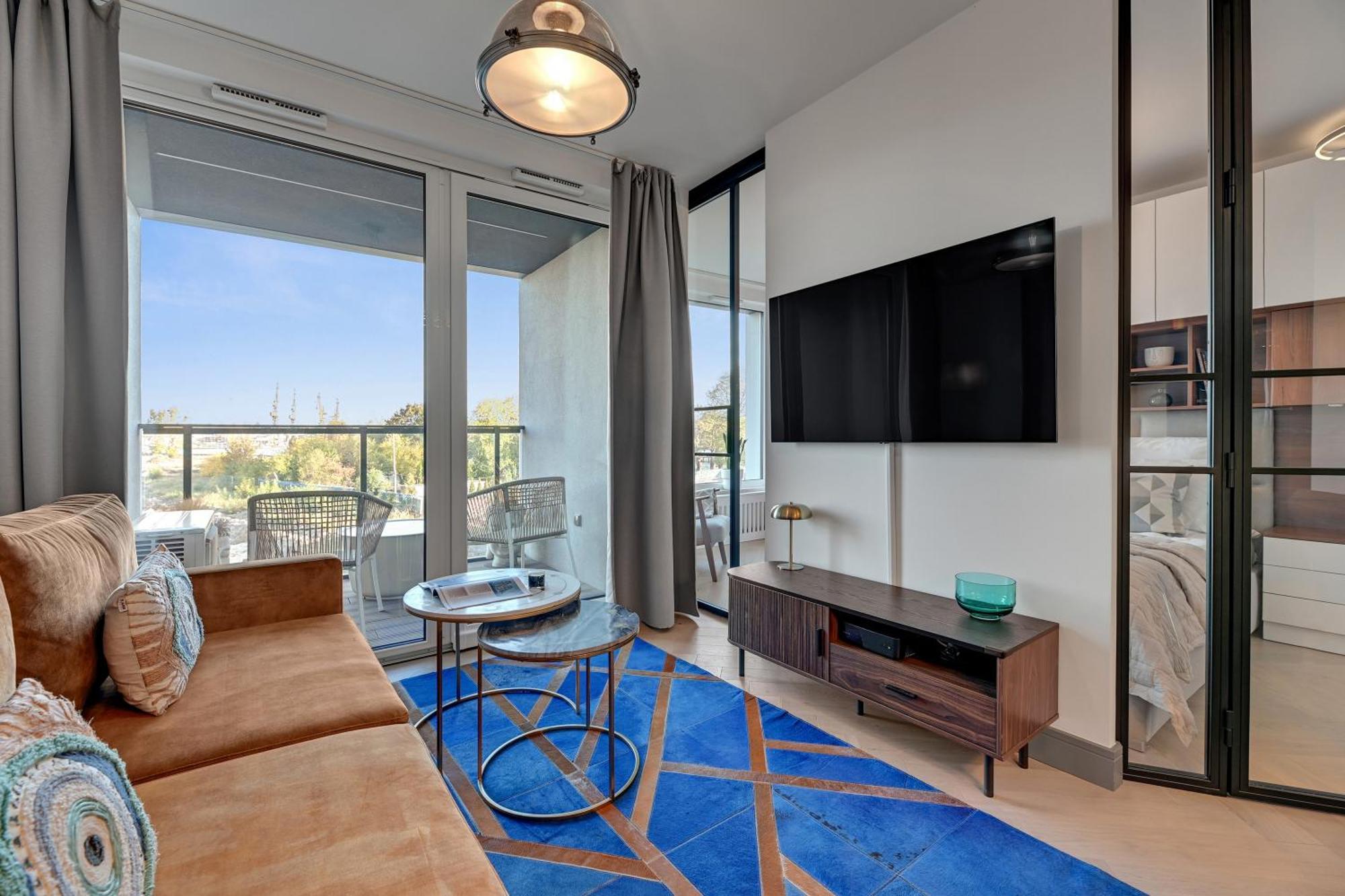 Chlebova - Riverside View Terrace, Free Parking, Gym & Kidsplay By Downtown Apartments 그단스크 객실 사진