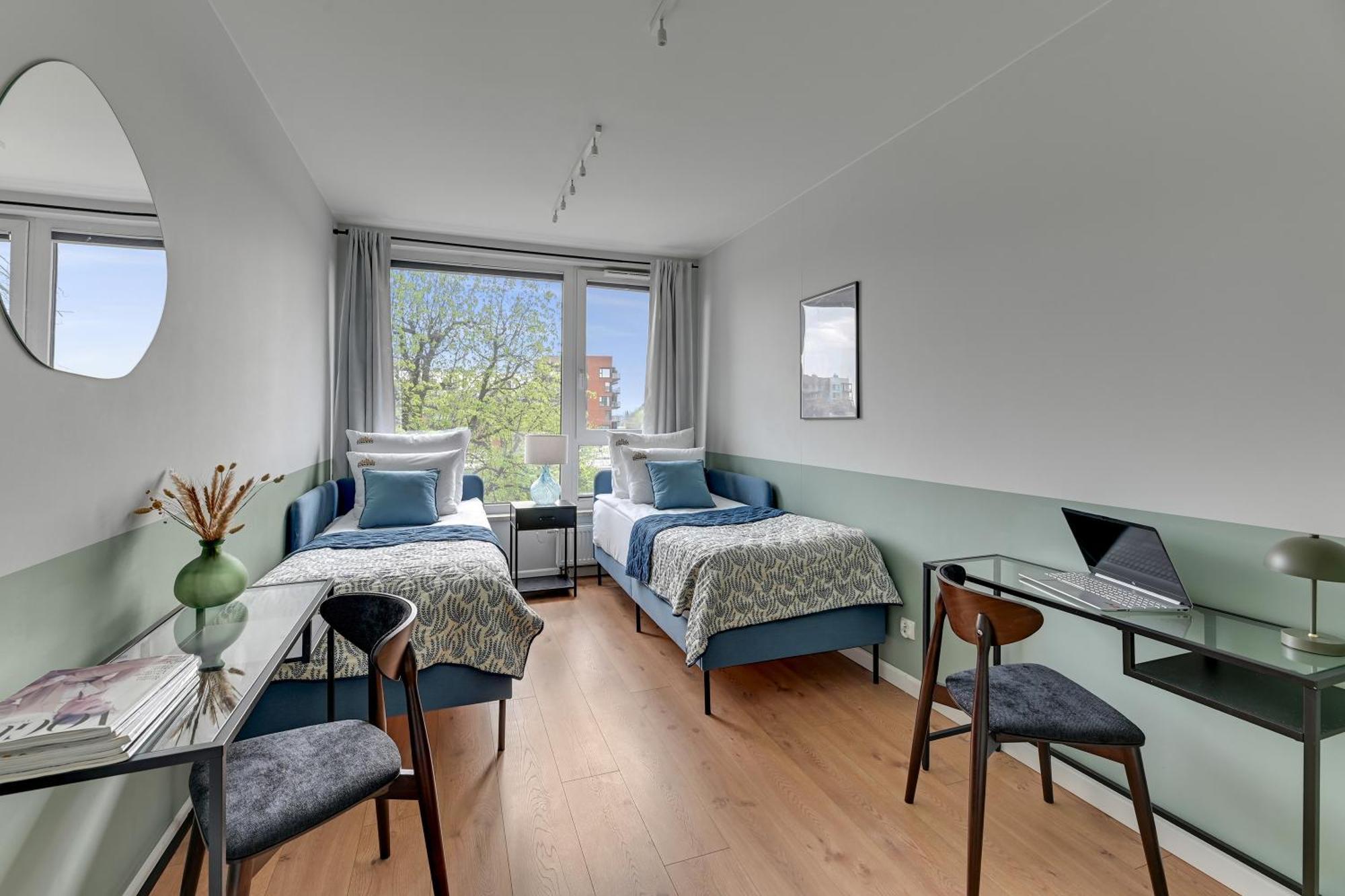 Chlebova - Riverside View Terrace, Free Parking, Gym & Kidsplay By Downtown Apartments 그단스크 객실 사진